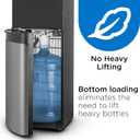 Commercial Cool Bottom Loading Water Dispenser, For 3 or 5 Gallon Water Bottle Jugs, Black with Stainless Steel Door & Trim, Push Button Controls, water cooler dispenses cold, hot or room Bottom