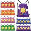 Kacctyen End of The Year Gift Bags Summer Goodie Bags Drawstring Backpack for Party Gym Sport Trip(24 Pcs,Classic Style)