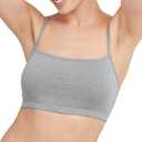 Hanes Women's String Bralette Pack, 3-Pack, Cotton Sports Bralette Bras for Women, Solid or Assorted Wireless Bras (M)