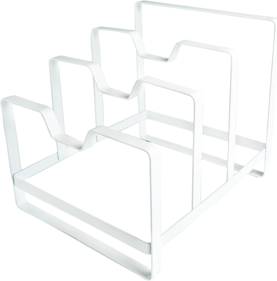 Kitchen Spaces Pot and Pan Organizer, White (1 Count ( Pack of 1))