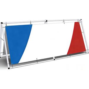 Horizontal Banner Frame 3ft x 7ft Outdoor Banner Stand Sideline Banner A Frame Backdrop Portable Display Stand Weather-Resistant A Stand Sign Holder w/ Carry Bag for Outdoor Indoor Sporting Promotion, Advertising Events Display