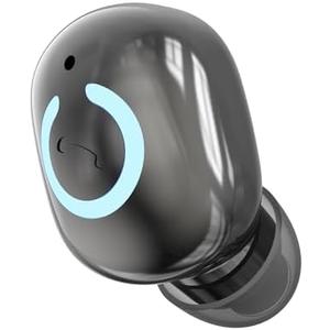 GOALSEN Single Ear Wireless Earbud for Work and Driving, Bluetooth in-Ear Headset with 12-15 Hours Playtime, Comfortable Secure Fit Earpiece for Calls, Office, Commuting, Black