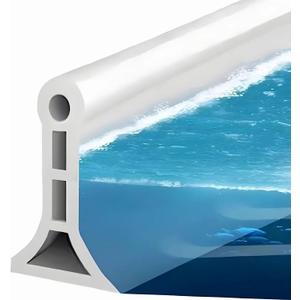 Collapsible Shower Threshold Water Dam, 2025 Upgraded 67'' Shower Water Stopper 3''H Seal Waterproof Shower Guards to Keep Water in Shower, Self Adhesive Water Barrier for Sink Bathroom Kitchen