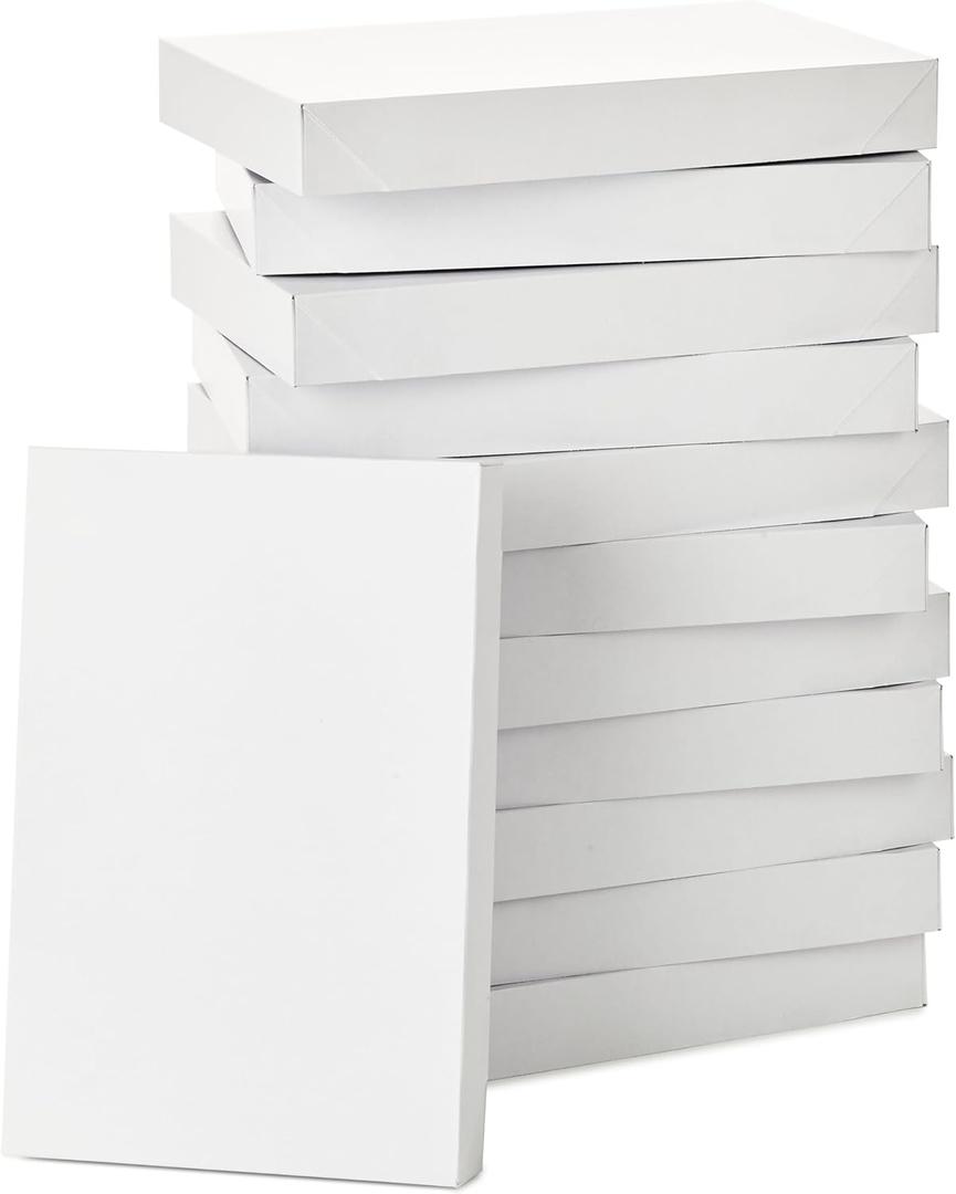 Hallmark 17" XL Gift Boxes with Lids (12 White Robe Boxes, White) for Birthdays, Graduations, Christmas, Weddings, Bridal Showers