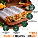 CENN Insulated Sandwich Wrapping Paper Pre-Cut Aluminum Foil Sheets [150 Pack] 10.75"x14" Non-Stick Paper-Backed Tin Foil for Sandwich Wraps, Burritos, BBQ - Grease-Resistant Foil Wrapping Sheets