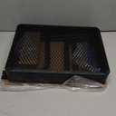 Rolling Cart with Wooden Tabletop, 3 Tier Metal Utility Cart, Rolling Storage Organizer Cart with Lockable Wheels for Kitchen, Office, Bedroom (Black) (11.8"D x 16.5"W x 29.2"H)