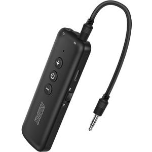 3-in-1 Wireless Bluetooth Adapter, Bluetooth Audio Adapter with 3.5mm AUX Stereo Output for TV, PC, Car, Headset, Headphone, Earbud Home Stereo System (Black)