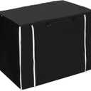 Morezi Dog Crate Cover for Wire Crates Kennel 2 Doors Heavy Duty Waterproof Windproof Soundproof Pet Cage Cover Home Decoration - Cover only - Black - Fits 24 Inch Crates