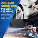 TOOLCY Pro Short Pressure Washer Gun 5000 PSI with 360 Swivel,3/8" Quick Connect Inlet, High Pressure Washer Gun with 1/4" Quick Connect Outlet, Includes 3/8" QC to M22-14mm Adapter & 5 Nozzle Tips
