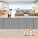 Upgrade 150 inch Retractable Baby Gates, EZIGO Extra Wide Baby Gate for Large Opening Extra Long Mesh Gate for Kids or Pet Dog Gate Child Safety Gate for Stairs Hallways Doorway Indoor Outdoor, Gray, Size: 34'' X 150''