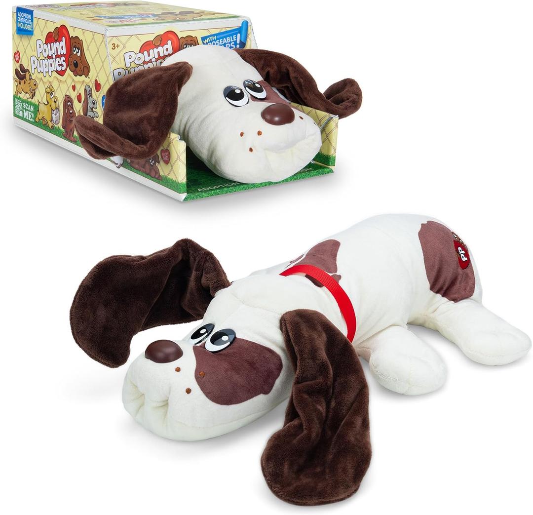 POUND PUPPIES Cream with Medium Brown Spots Plush Toy