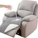 Genina 100% Waterproof Recliner Chair Covers, Anti-Slip Recliner Cover Dog Chair Cover Furniture Protector, Chair Sofa Slipcover for Pets Dogs, 1 Piece (Light Gray, Recliner) (Recliner (1 Piece 23.6x39.3 Inch))