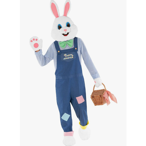 Morph Easter Bunny Costume Adult Rabbit Mascot Dungarees Suit for Easter Costumes Celebrations and Events