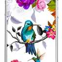 Case for iPhone 16e,Hummingbird in Flowers Style Drop Protection Shockproof Case TPU Full Body Protective Scratch-Resistant Cover for iPhone 16e