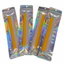 Soft Silicone Grip Case for Apple Pencil 2nd Gen - Anti-Slip, Comfortable Hold, Protective Cover with Precise Fit & Easy Access to Charging (Transparent+Yellow) Pack of 4