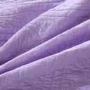 WINLIFE 100% Cotton Quilted Pillow Sham Floral Printed Pillow Cover (Standard, Purple) 26" X 20" (Pack of 2)