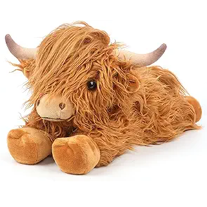 Highland Cow Stuffed Animals, Microwavable Stuffed Animals Heating Pad for Cramps, Pain Stress Relief, Heatable & Coolable Lavender Scented Cow Plush Toy for Anxiety, Women Kid Bedtime Highland Cattle