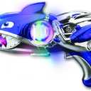 ArtCreativity Light Up Super Spinning Shark Blaster, Spinning LED and Cool Sound Effects, 10.75 Light Up Toy Gun for Kids, Batteries Included, Great Gift Idea for Boys & Girls