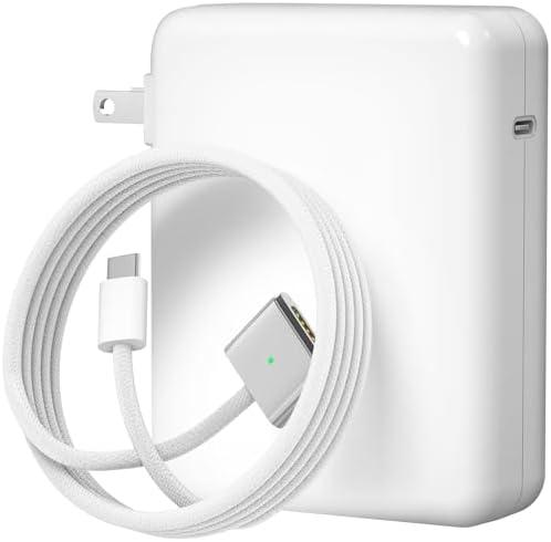 140W Charger for MacBook Pro 16 14 inch Mac Air 15 13 inch 2026 2025 2024 23 22 21 M1–M5【Original Quality】 Fast Charger Power Adapter & 6.6FT Type C to Magnetic 3 Cable LED Applicable 2021-26 (White)