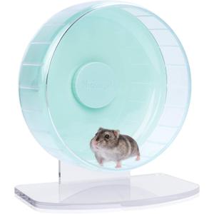 Niteangel Super-Silent Hamster Exercise Wheels: - Quiet Spinner Hamster Running Wheels with Adjustable Stand for Hamsters Gerbils Mice Or Other Small Animals (S, Mint Green)
