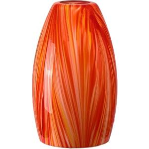 Oval Art Glass Lamp Shade Only Glass Light Cover Replacement for Kitchen Island replacement glass shades for Mini Pendant Ceiling Lights Chandelier Red and Orange