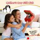 3 x Mothers Day Mom Gifts for Mom from Daughters Sons - Handmade Crochet Penguin Gift Plush, Happy Mother’s Day Birthday Gifts for Moms Mother in Law Stepmom Mama,Cute Best Moms Ever I Love You Gift