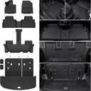 Floor Mats for 2020-2025 Kia Telluride 7/8 Passenger (NOT fit 2027), All Weather TPE Durable Cargo Liner with Backrest Mat Interior Protection for 2025 Kia Telluride AWD