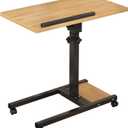 TigerDad Mobile Adjustable Height Laptop Stand PC Computer Portable Notebook Swivel Laptop Desk Rolling Table Desk Cart Tiltable with Wheels Casters& Mouse Pad Table