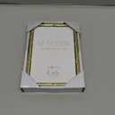 Malden International Designs 4x6 Tabletop Metal Bamboo Picture Frame with Gold Chrome Finish