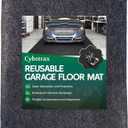 Oil Spill Mat - 17' x 7'4" Absorbent Oil Garage Floor Mat for Under Car - Protect Driveway from Drips, Spills, Stains, Reusable & Durable Garage Floor Protection Mat with Waterproof Backing (Charcoal)