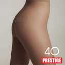 Conte Women's Classic Silky Semi Opaque Pantyhose Tights Prestige 40 Den (Brown, L)