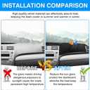 Autorder Dashboard Cover Mat for 2007-2011 Toyota Camry Accessories Dash Cover Upgrade Velvet Dash Mat Sunshade Glare UV Rays Protector