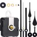 High Torque Long Shaft Clock Movement Mechanism Wall Quartz Clock Mechanism Kit with 2 Different Pairs of Hands Clock DIY Repair Parts Motor Replacemen(Color Set 1, Shaft Length 4/5 Inch/ 20 mm)
