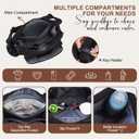 Rexmore Puffer Quilted Fanny Pack Diaper Bag for Mom - Womens Compact Crossbody Purse with Portable Changing Pad & Wipes Pouch, Travel & Quick Errand Baby Essentials Organizer(Black)