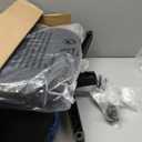 BestOffice | Ergonomic Office Chair | Mid-Back Swivel Desk Chair | Breathable Backrest & Lumbar Support | Adjustable Height | Sponge Seat | Rolling Wheels | Dark Black | for Adults & Women