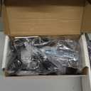 EaseLife 12 FT Double Sliding Barn Door Track and Handle Hardware Kit,Straight Pulley,Slide Smoothly Quietly,Easy Install (12FT Track Kit for 33"~36" Wide Double Door)