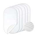 TILLYOU Waterproof Changing Pad Liners 6 Pack, 100% Cotton Reusable Cloth Diaper Liners, White