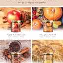 AOOVOO Fall Candles Set - 4 Pack Candles for Home Scented, 28 oz Natural Soy Wax 200 Hour Long Lasting, Autumn Gifts Set for Women Men Fall Fragrance of Pumpkin/Apple Cinnamon/Clove/Wheat Vanilla
