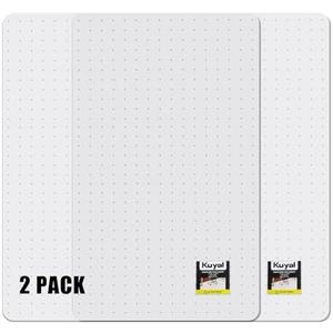 Kuyal Office Chair Mat for Carpet, Set of 2, Heavy Duty Computer Chair Mat | 40''x48'', Under Desk Protector Carpeted Clear Floors Mat, Easy Chair Movement,Ship Flat