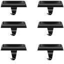 Christmas 6 Pcs Black Stocking Holders Mantel Hook Hangers Fireplace Hooks Hanger Grip Bases for Christmas Party Decorations Xmas Dcor