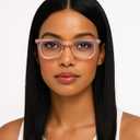 2SeeLife Blue Light Reading Glasses for Women  Small-Medium Fit, Sturdy Frame, Spring Hinges, Premium Readers, Pink, +2.25