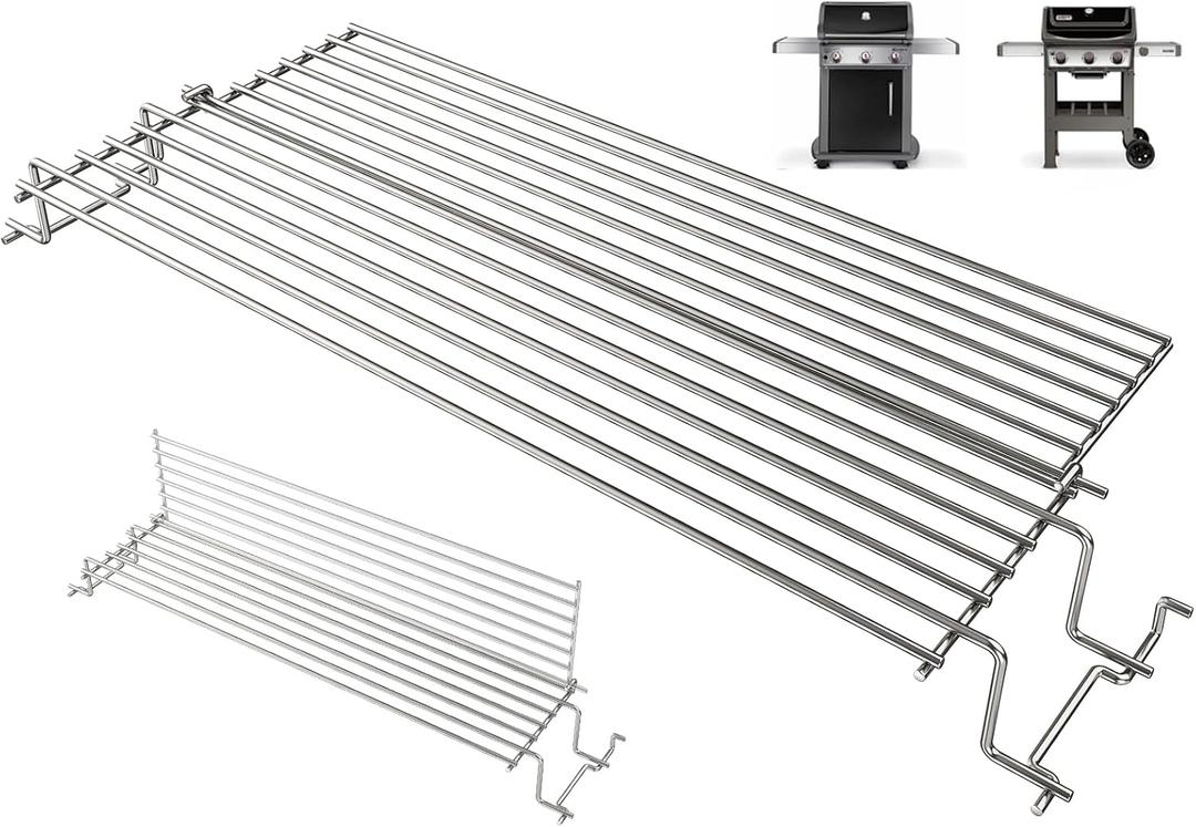 67027 Top Grill Warming Rack for Weber GS4 Spirit I & II 300 Series E310, E320, E330, EP310, S310, S320, S330 Grills (2013-2017), Raised Hanging Rack for Webber Spirit II GS4 Part, Stainless Steel