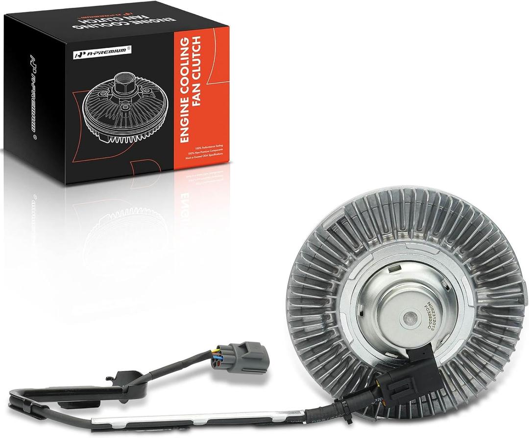 A-Premium Electronic Radiator Cooling Fan Clutch Compatible with Dodge Ram 2500 3500 2004-2009, Ram 4500 5500 2008 2009 2010, 5.9L 6.7L Turbo Diesel, Replace# 55056990AA, 55056990AB