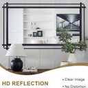 Large Black Mirror, 55'' x 31'' Rectangle Dining Room Mirror with Metal Frame, Modern Wall Mirrors Decorative for Living Room, Bathroom, Entryway, Bedroom