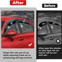 Canvcle Window Visors Rain Guards for 2018-2022 Honda Accord Accessories, 6PCS, Outside-Mount Tape-On Side Window Wind Deflectors Vent Visors Shades Rainproof Black