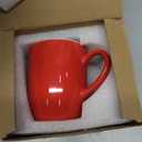 Christmas Santa Ceramic Coffee Mug, 13 oz Novelty Xmas Joy Tea Cup with Handle, Funny Winter Holiday Gifts for Friends Women Men, Red Drink Mugs Microwave and Dishwasher Safe