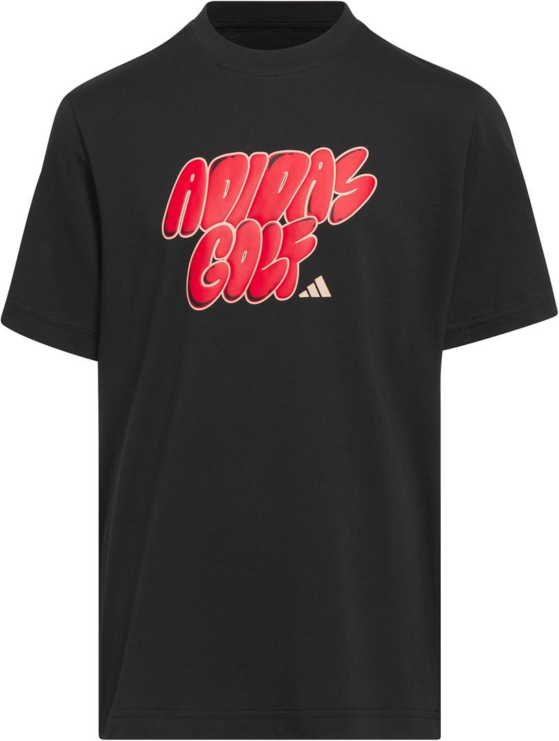 adidas Boys Graphic T-Shirt (Small, Black)