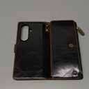 Vinich for Samsung Galaxy Z Fold 7 Wallet Case with Card Holder, Detachable Strap RFID Blocking Credit Slots Kickstand Shockproof Phone Cover Fit for Galaxy Z Fold 7 8.0" Luxury Coffee