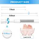 6PCS Small Tension Curtain Rod 8 to12.5Inch,White Short Curtain Rods No Drilling,Loaded Expandable Spring Curtain Rods for Windows,Kitchen,Closet,Cupboard,Door,Bookshelf