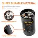 124-149 uf 124/149 MFD 165V 20% CD60 50/60 Hz AC Electric Motor Round Run Start Capacitor by Canamax - Compatible with AC Motor Run or Fan Start and Cool or Heat Pump Air Conditioner